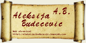 Aleksija Budečević vizit kartica
